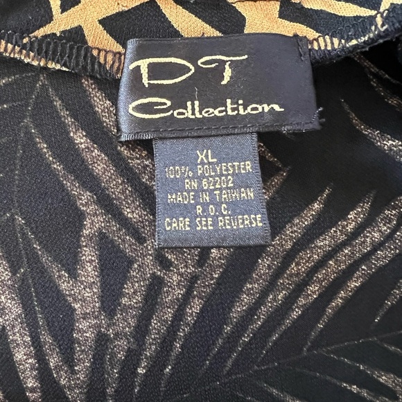 DT Collection Printed Skirt Black/tan Size XL Side Slit - Picture 4 of 4